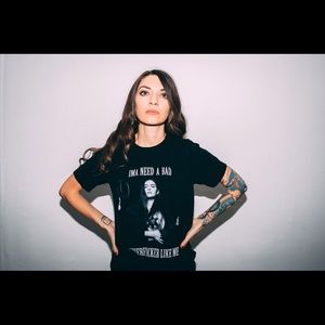 BANKS concert music T-shirt.